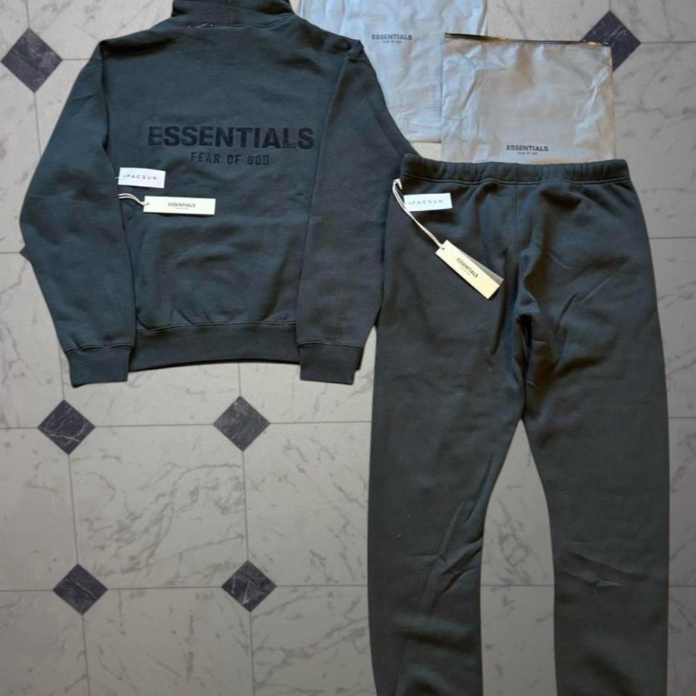 Fear of God Essentials Stretch Limo/Black S Tracksuit Set NWT - Picture 2 of 3